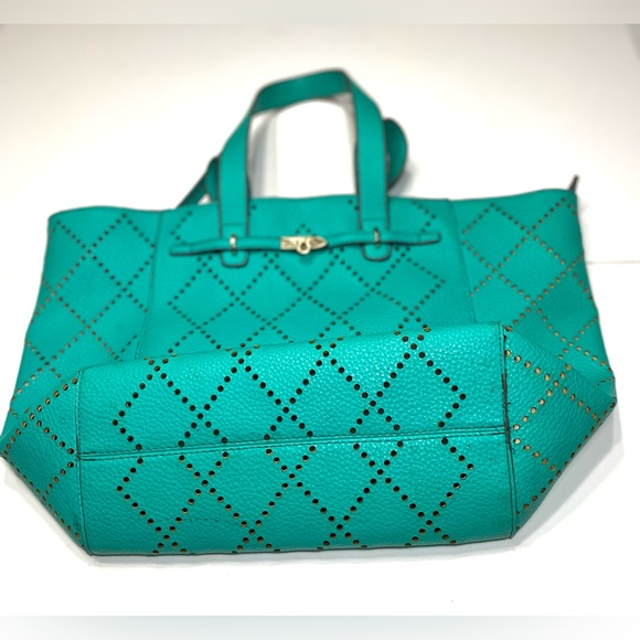 Just Fab TOTE Turquoise Greenish HandBag - Picture 8 of 8
